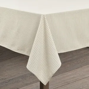 Farmhouse Ticking Stripe Yarn Dyed Tablecloth