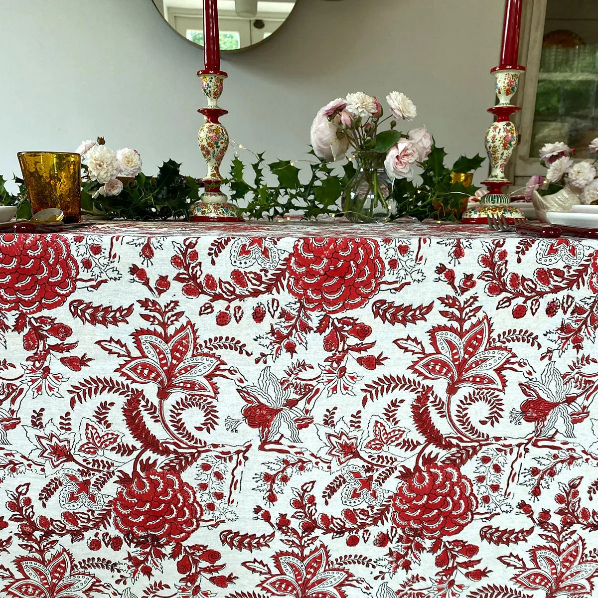 Faro - Blockprint Tablecloth 170 x 270cm