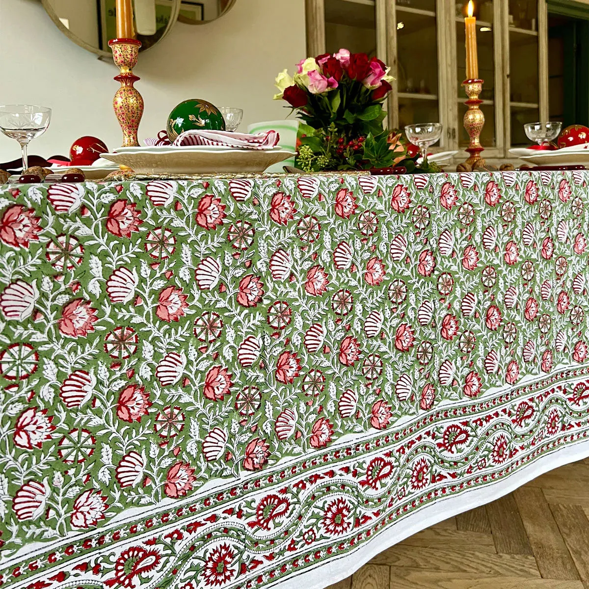 Faro -  Blockprint Tablecloth 180 x 360cm