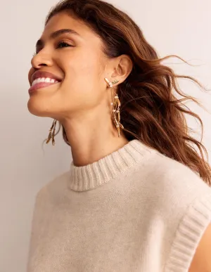 Festive Stamp Earrings-Mistletoe