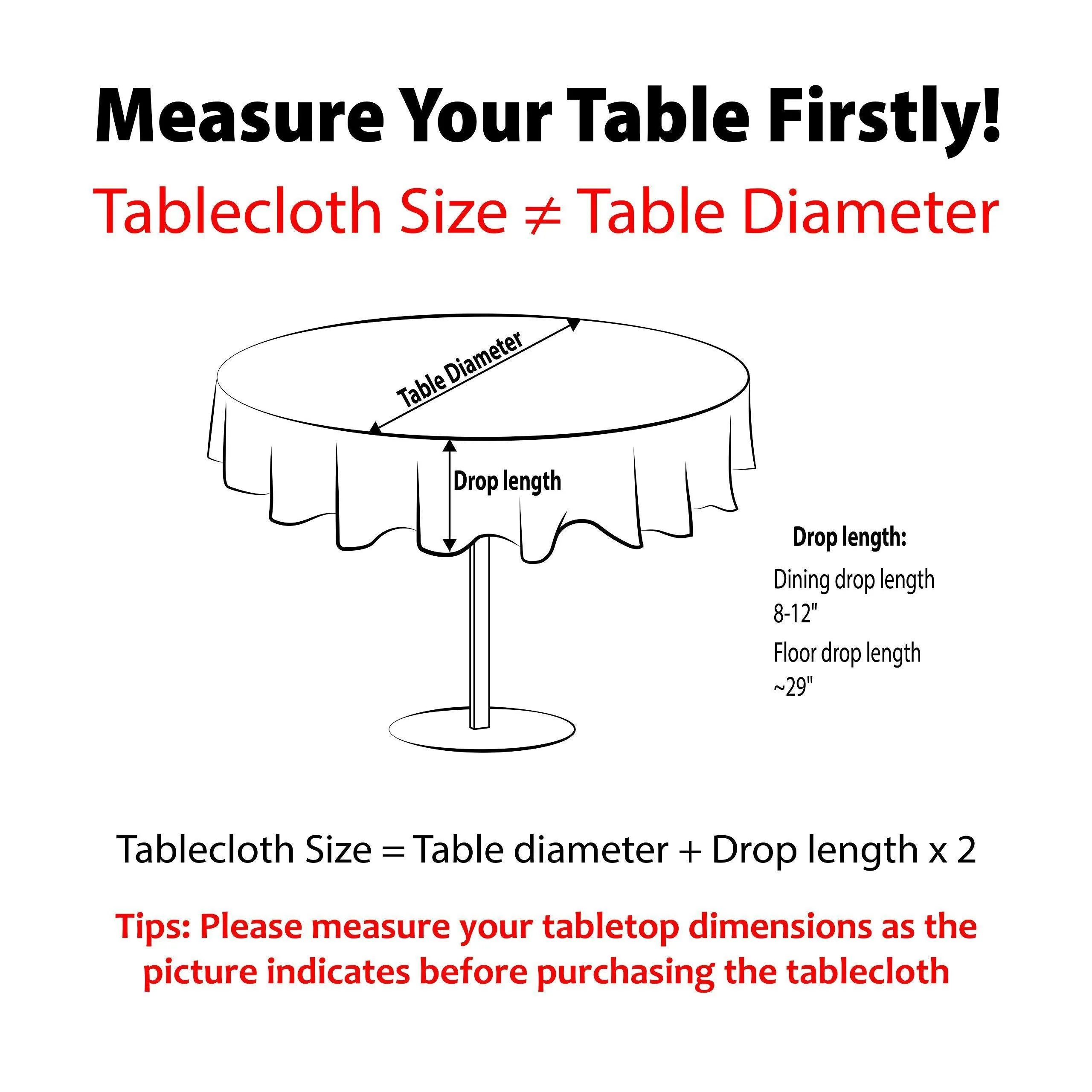 Floral Color Round Tablecloth 60 inch Diameter Non Iron Stain Resistant