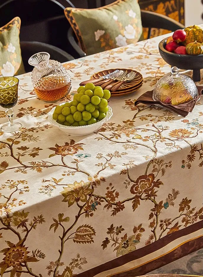 Flower Farmhouse Table Covers, Square Tablecloth for Round Table, Extra Large Modern Rectangular Tablecloth for Dining Room Table, Long Tablecloth for Living Room