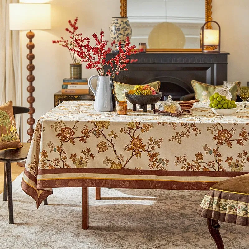 Flower Farmhouse Table Covers, Square Tablecloth for Round Table, Extra Large Modern Rectangular Tablecloth for Dining Room Table, Long Tablecloth for Living Room