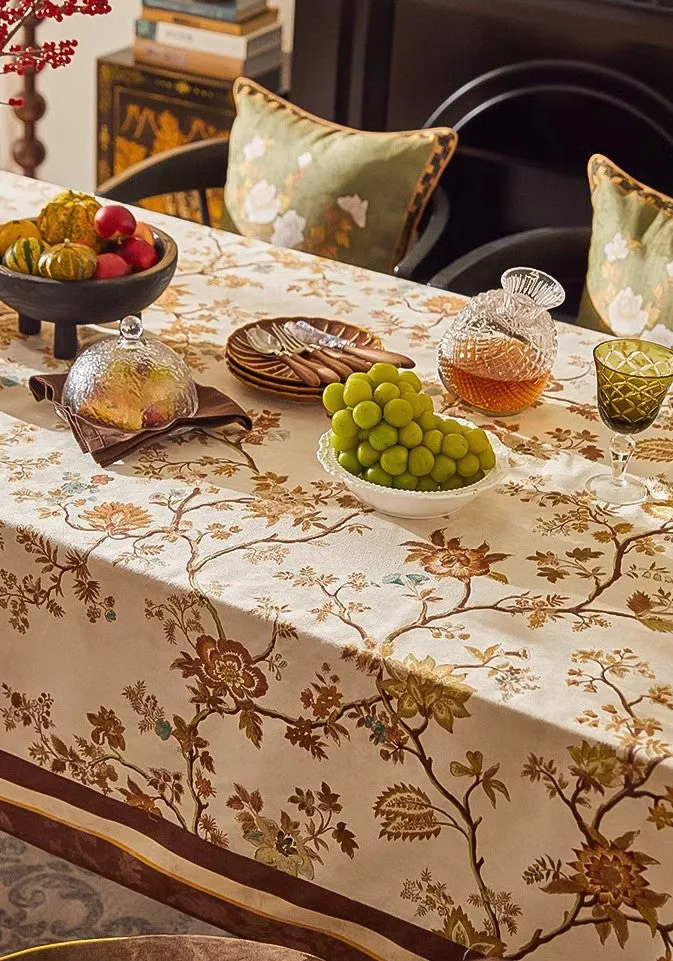 Flower Farmhouse Table Covers, Square Tablecloth for Round Table, Extra Large Modern Rectangular Tablecloth for Dining Room Table, Long Tablecloth for Living Room