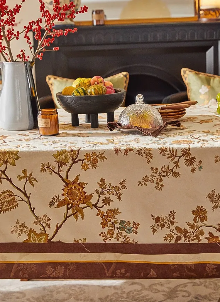 Flower Farmhouse Table Covers, Square Tablecloth for Round Table, Extra Large Modern Rectangular Tablecloth for Dining Room Table, Long Tablecloth for Living Room