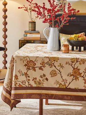 Flower Farmhouse Table Covers, Square Tablecloth for Round Table, Extra Large Modern Rectangular Tablecloth for Dining Room Table, Long Tablecloth for Living Room