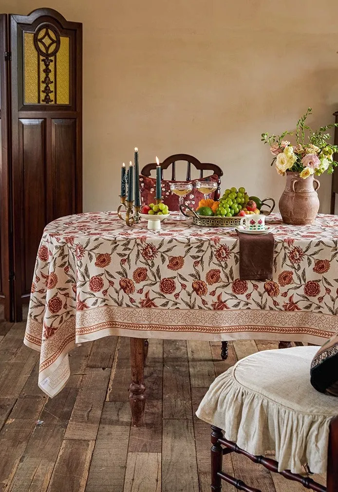 Flower Farmhouse Table Covers, Square Tablecloth for Round Table, Long Rectangular Tablecloth for Dining Room Table, Extra Large Modern Tablecloth for Living Room