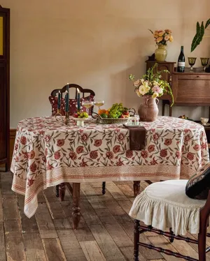 Flower Farmhouse Table Covers, Square Tablecloth for Round Table, Long Rectangular Tablecloth for Dining Room Table, Extra Large Modern Tablecloth for Living Room