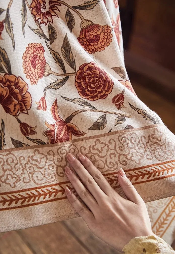 Flower Farmhouse Table Covers, Square Tablecloth for Round Table, Long Rectangular Tablecloth for Dining Room Table, Extra Large Modern Tablecloth for Living Room