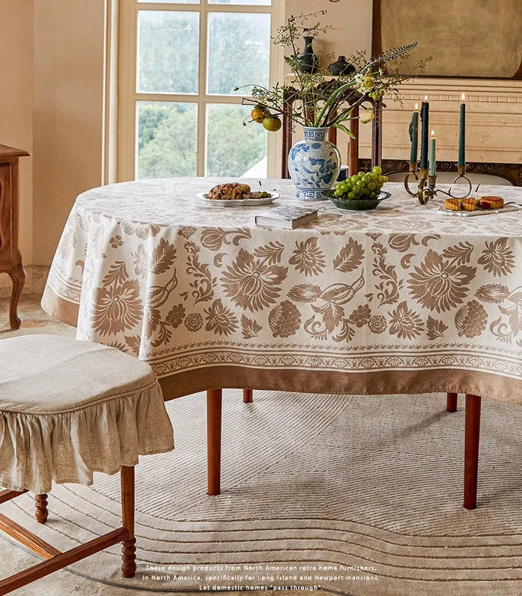 Flower Pattern Table Covers for Round Table, Large Modern Rectangle Tablecloth for Dining Table, Farmhouse Table Cloth for Oval Table, Square Tablecloth for Kitchen