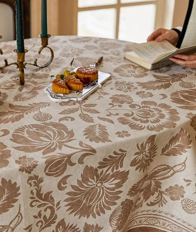 Flower Pattern Table Covers for Round Table, Large Modern Rectangle Tablecloth for Dining Table, Farmhouse Table Cloth for Oval Table, Square Tablecloth for Kitchen