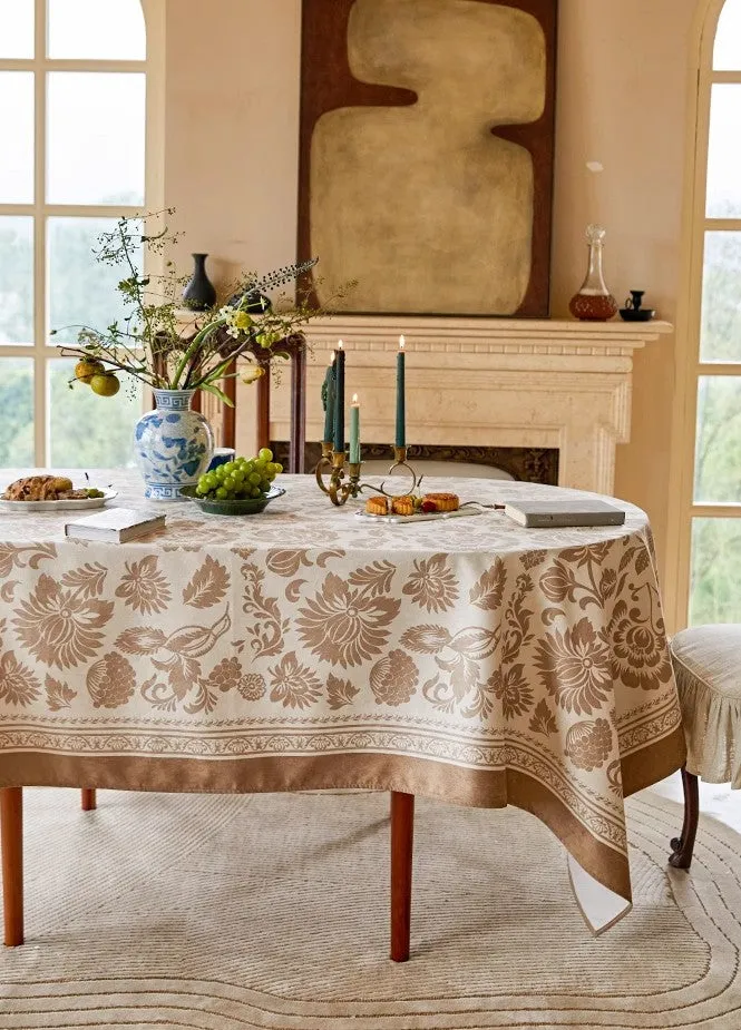 Flower Pattern Table Covers for Round Table, Large Modern Rectangle Tablecloth for Dining Table, Farmhouse Table Cloth for Oval Table, Square Tablecloth for Kitchen
