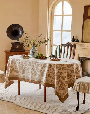 Flower Pattern Table Covers for Round Table, Large Modern Rectangle Tablecloth for Dining Table, Farmhouse Table Cloth for Oval Table, Square Tablecloth for Kitchen