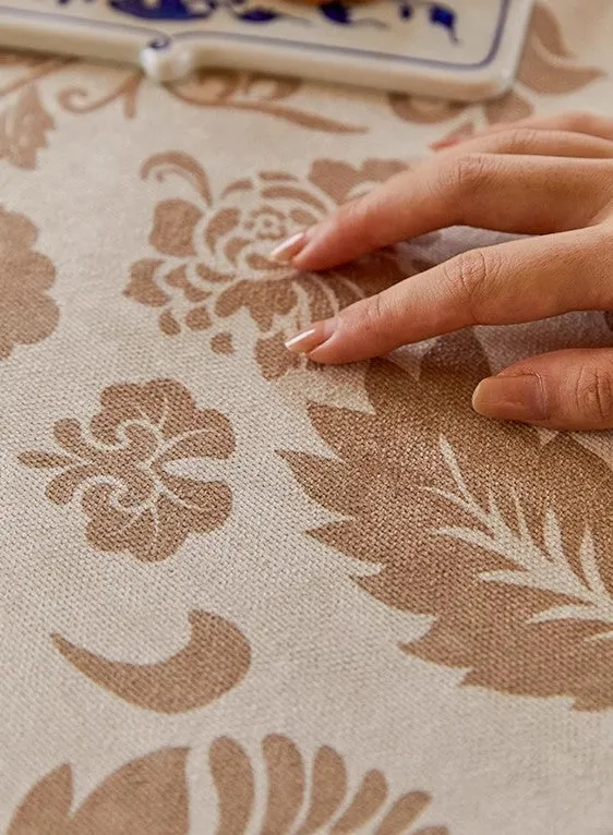 Flower Pattern Table Covers for Round Table, Large Modern Rectangle Tablecloth for Dining Table, Farmhouse Table Cloth for Oval Table, Square Tablecloth for Kitchen