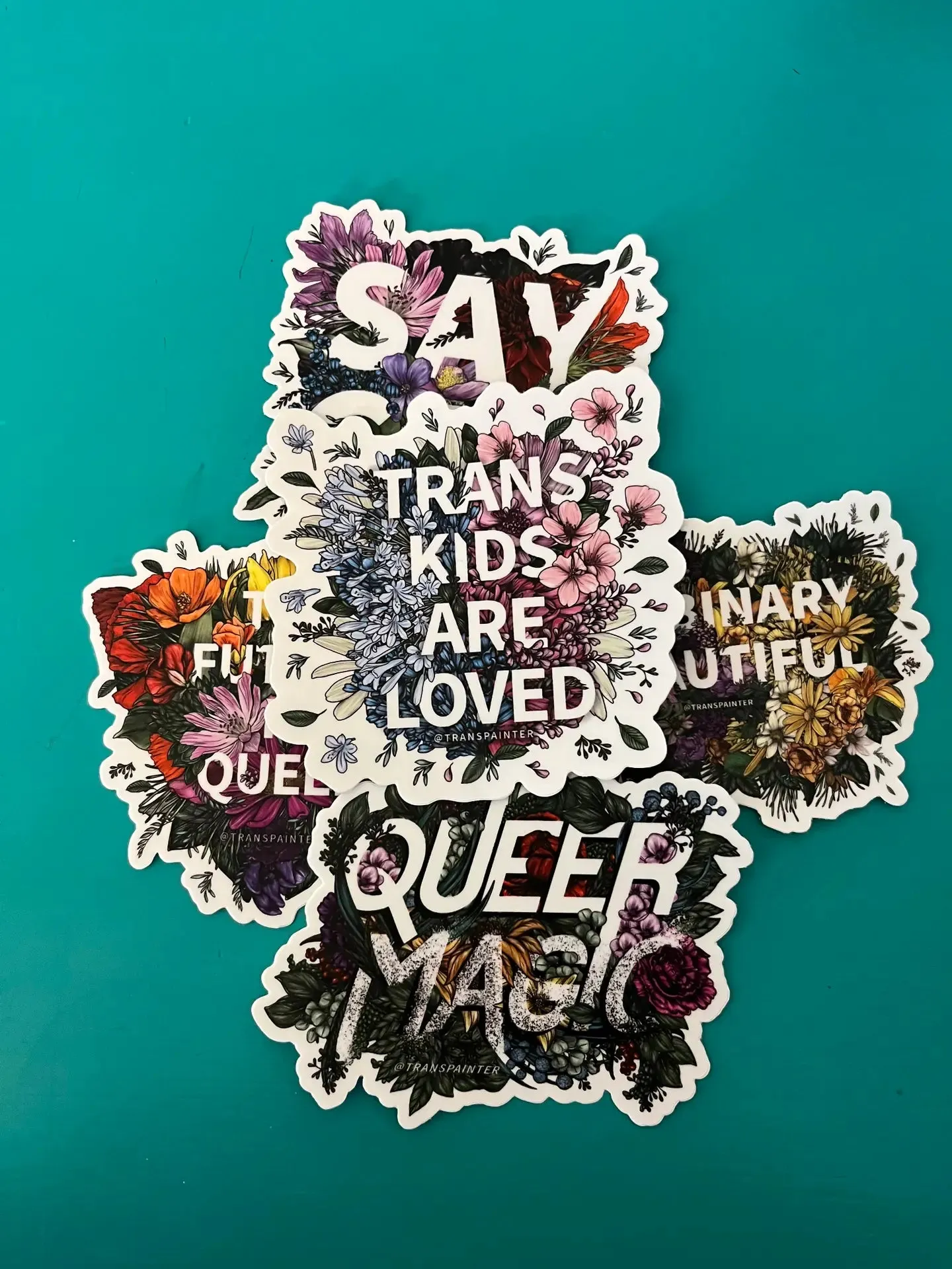 Flowery Pride Stickers