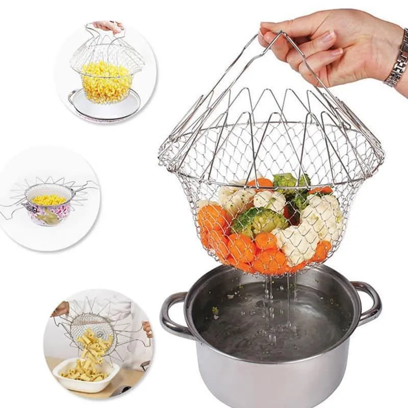 Foldable Cooking Mesh Baskets