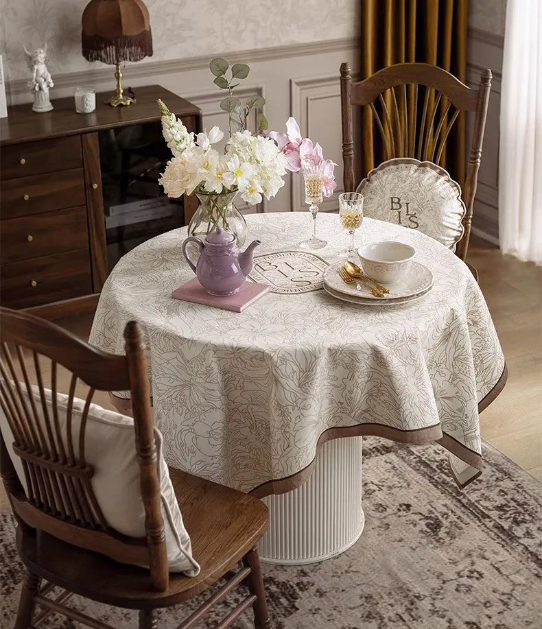 French Style Tablecloth for Dining Table, Beautiful Table Cover for Dining Room Table, Modern Rectangle Tablecloth for Oval Table