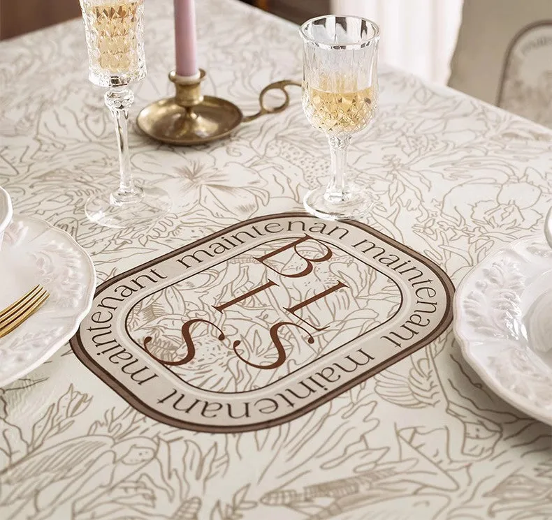 French Style Tablecloth for Dining Table, Beautiful Table Cover for Dining Room Table, Modern Rectangle Tablecloth for Oval Table
