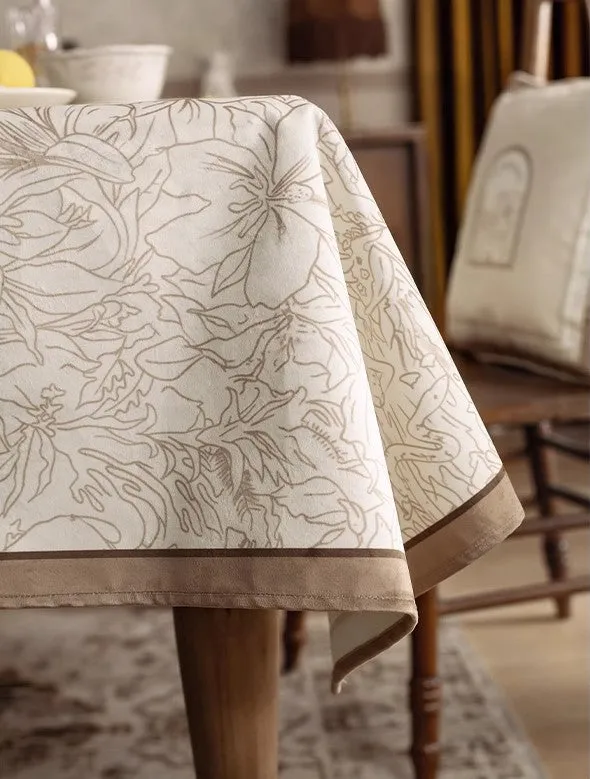 French Style Tablecloth for Dining Table, Beautiful Table Cover for Dining Room Table, Modern Rectangle Tablecloth for Oval Table