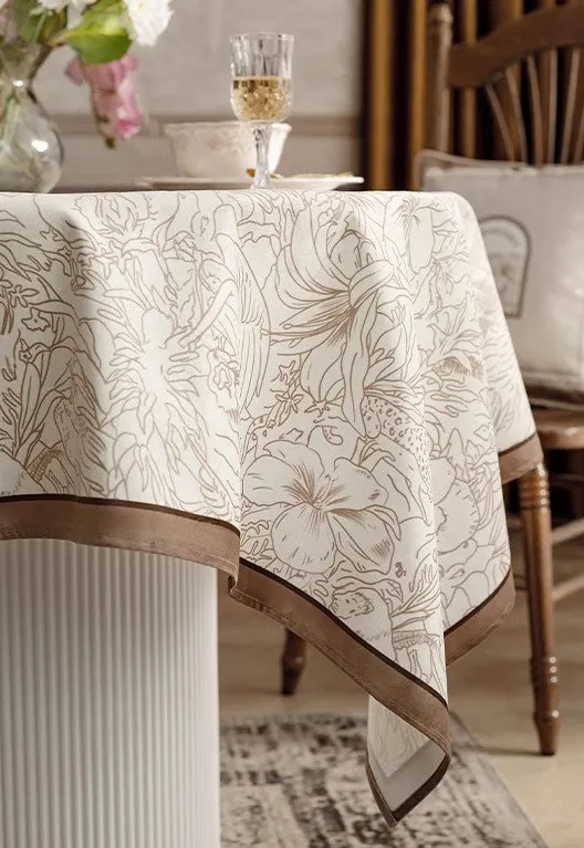 French Style Tablecloth for Dining Table, Beautiful Table Cover for Dining Room Table, Modern Rectangle Tablecloth for Oval Table