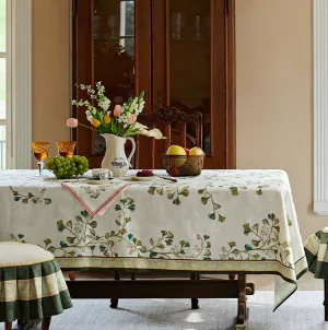 Ginkgo Leaves Table Covers, Square Tablecloth for Kitchen, Extra Large Modern Rectangular Tablecloth for Dining Room Table, Large Tablecloth for Round Table