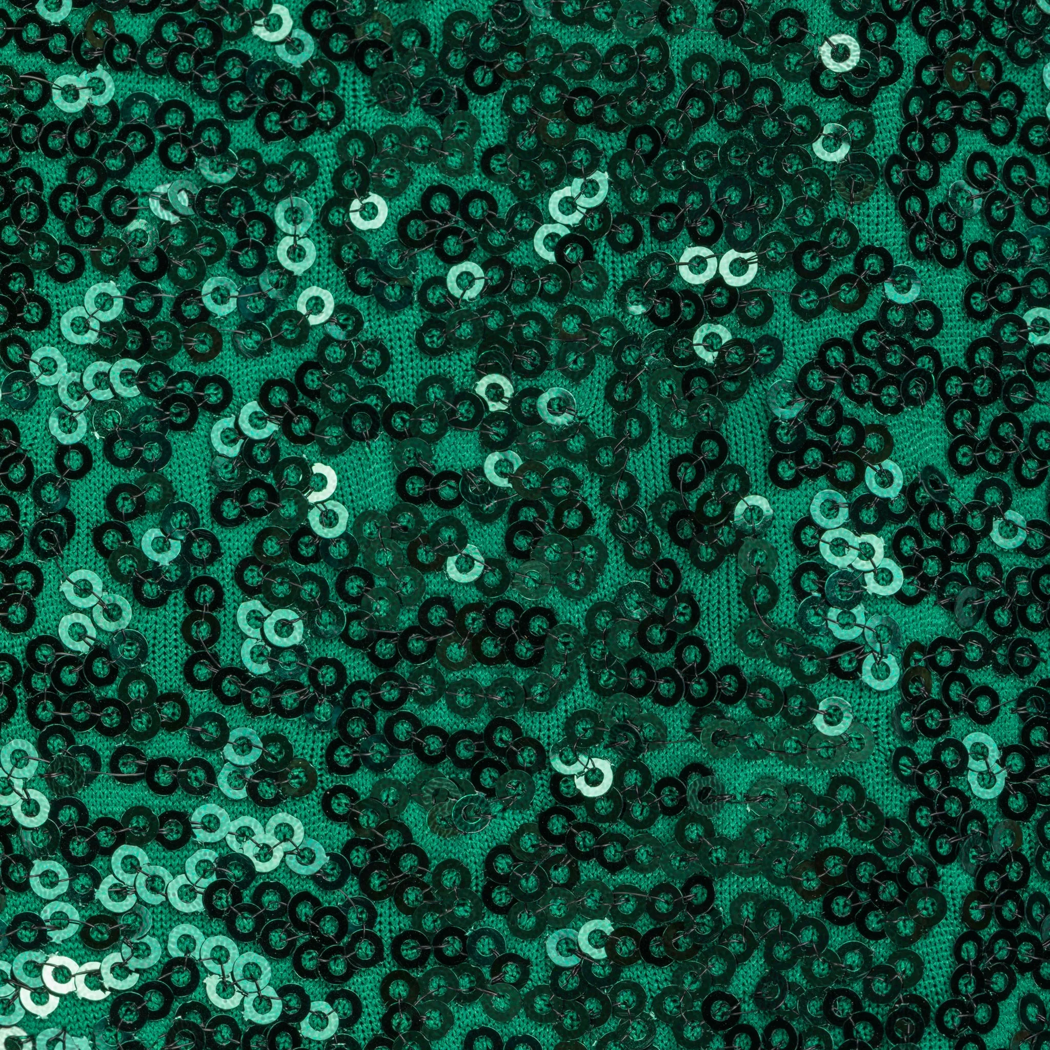 Glitz Sequin Spandex Chair Band - Emerald Green