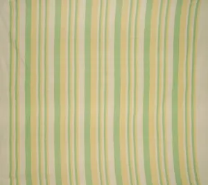 Heavy Cotton Ribbed Bedspread  98" x 88" Full Green & Yellow on Beige