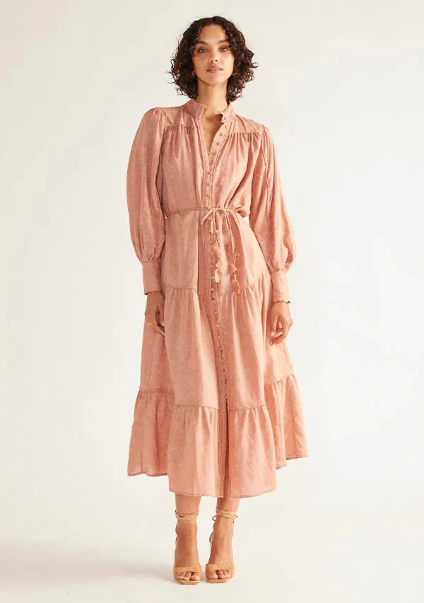 Ines Midi Dress - Dusty Pink