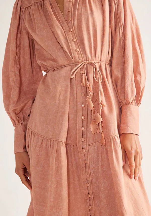 Ines Midi Dress - Dusty Pink