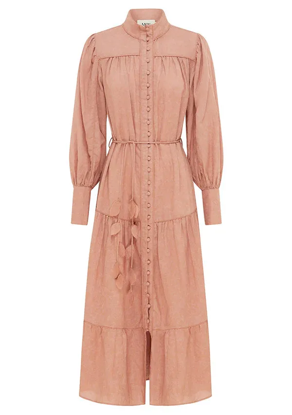 Ines Midi Dress - Dusty Pink