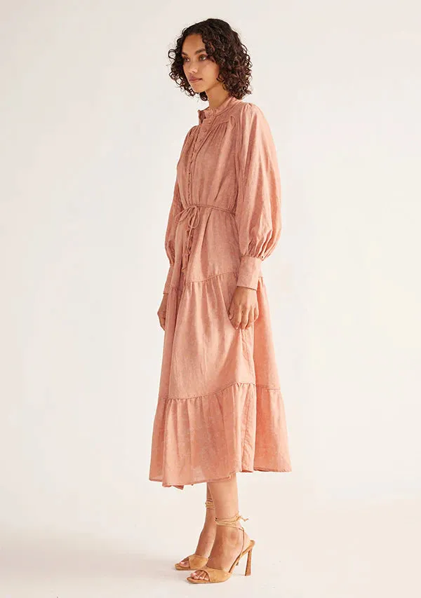 Ines Midi Dress - Dusty Pink