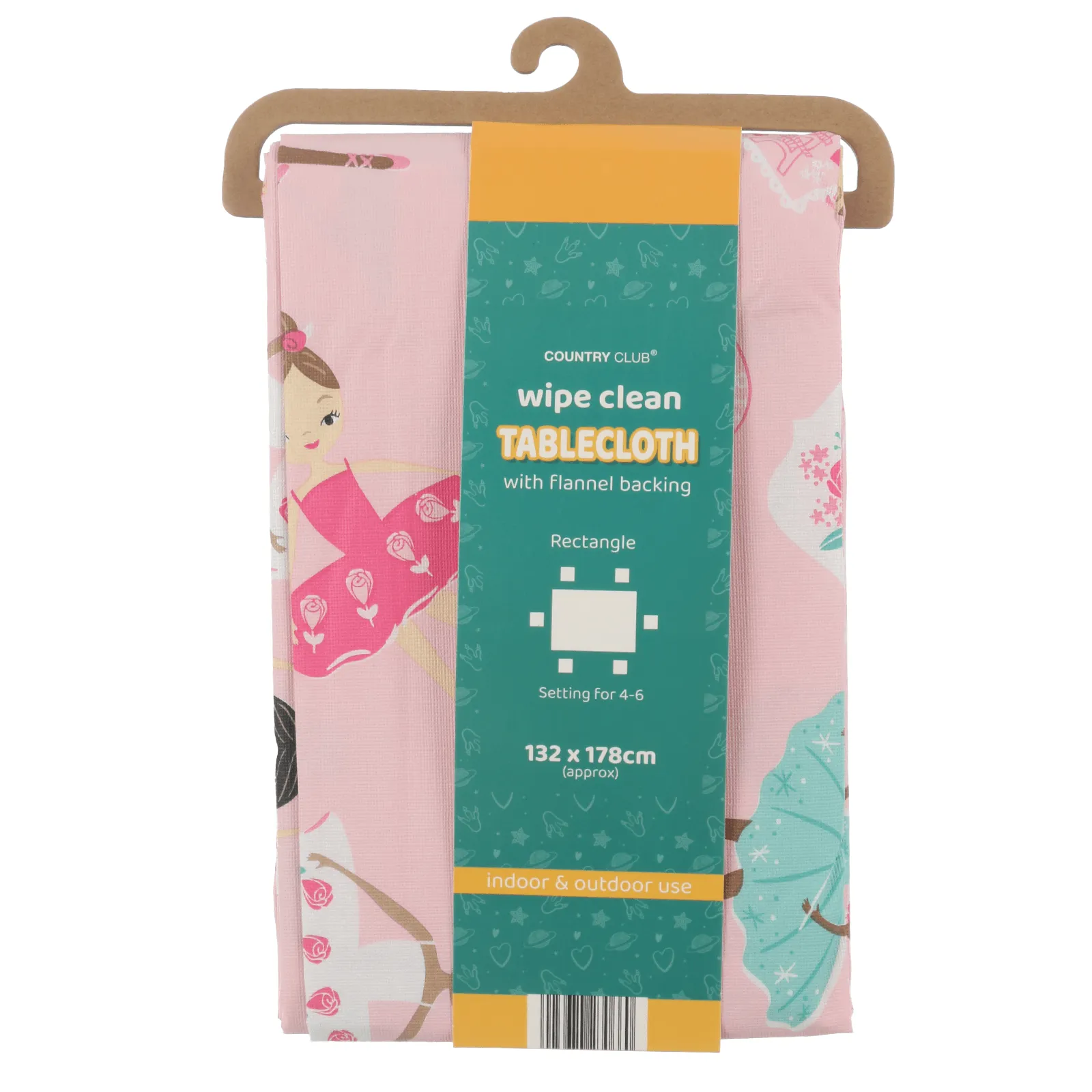 Kids Wipe Clean Tablecloth Flannel Back Rectangle 132 x 178cm