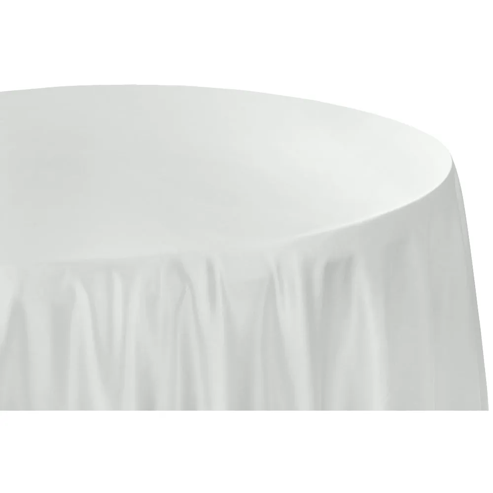 Lamour Satin 120" Round Tablecloth - Gray/Silver