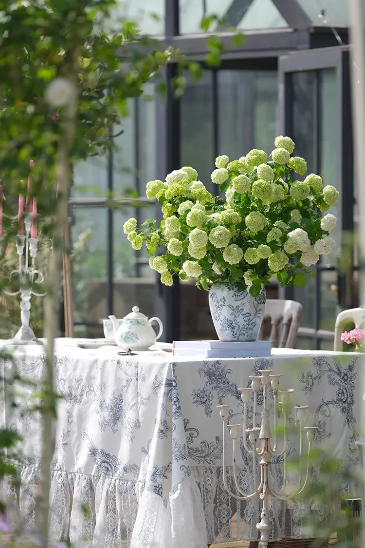 Large Modern Rectangle Tablecloth for Dining Table, Picnic Spring Flower Table Covers for Round Table, Farmhouse Table Cloth for Oval Table