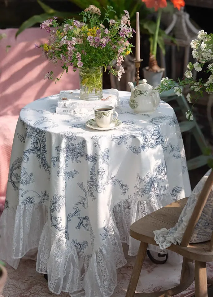 Large Modern Rectangle Tablecloth for Dining Table, Picnic Spring Flower Table Covers for Round Table, Farmhouse Table Cloth for Oval Table