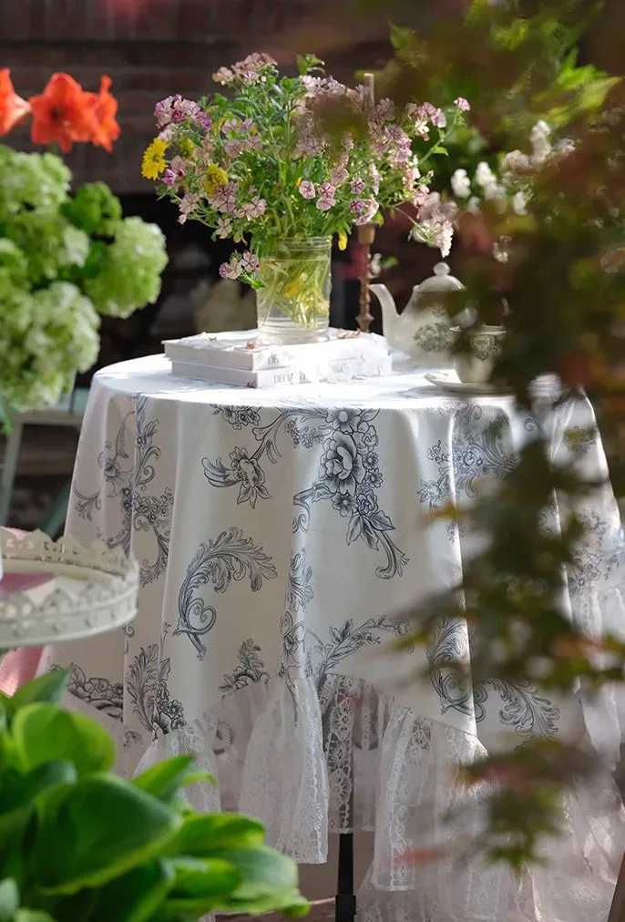 Large Modern Rectangle Tablecloth for Dining Table, Picnic Spring Flower Table Covers for Round Table, Farmhouse Table Cloth for Oval Table