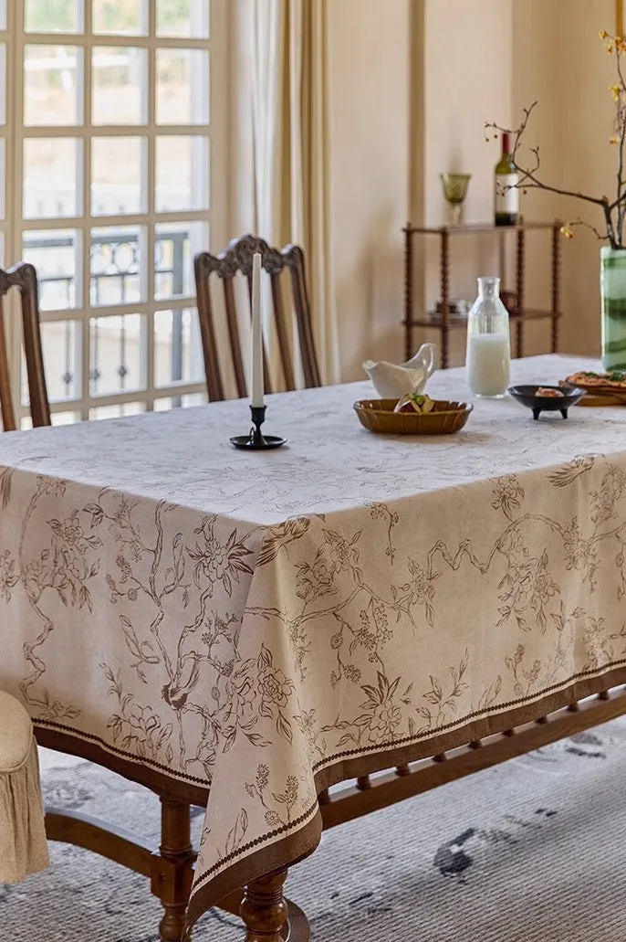 Large Rectangle Tablecloth for Dining Room Table, Country Farmhouse Tablecloth, Rustic Table Covers for Kitchen, Square Tablecloth for Round Table