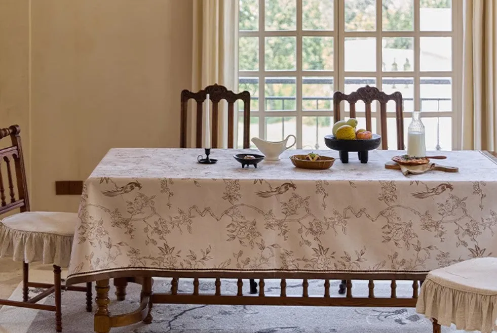 Large Rectangle Tablecloth for Dining Room Table, Country Farmhouse Tablecloth, Rustic Table Covers for Kitchen, Square Tablecloth for Round Table