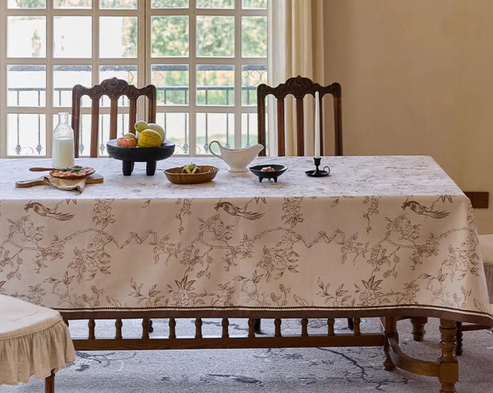 Large Rectangle Tablecloth for Dining Room Table, Country Farmhouse Tablecloth, Rustic Table Covers for Kitchen, Square Tablecloth for Round Table