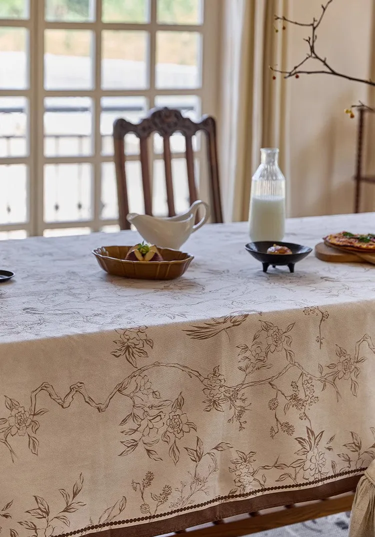 Large Rectangle Tablecloth for Dining Room Table, Country Farmhouse Tablecloth, Rustic Table Covers for Kitchen, Square Tablecloth for Round Table