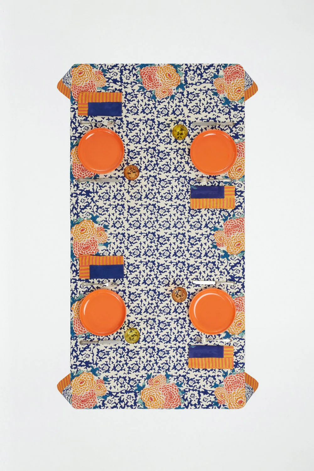 Large Rectangular Tablecloth in Arabesque Corolla