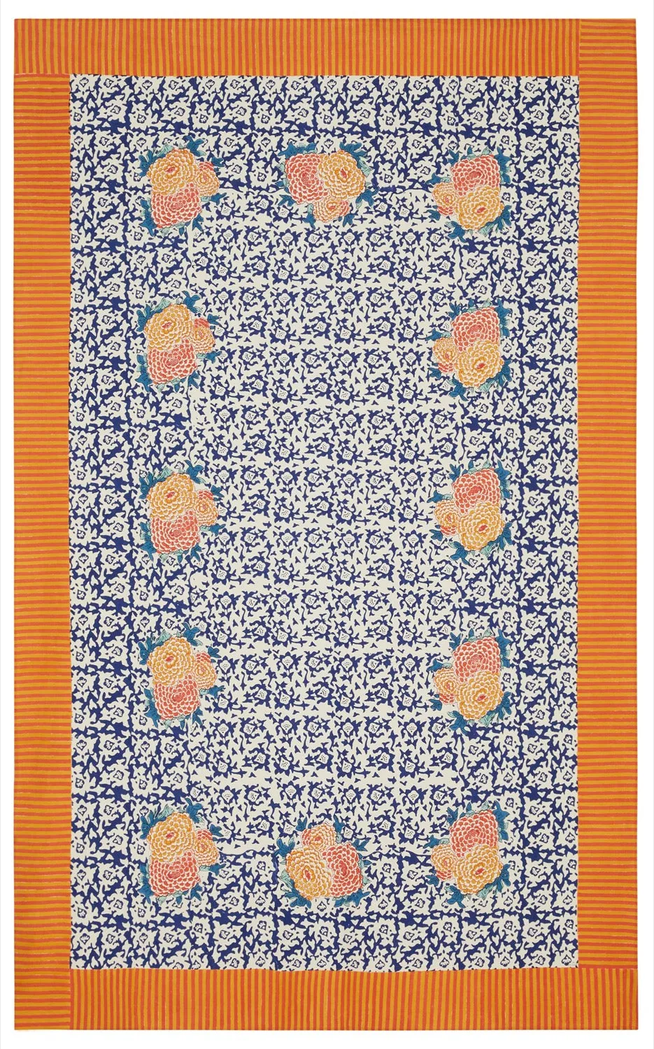 Large Rectangular Tablecloth in Arabesque Corolla