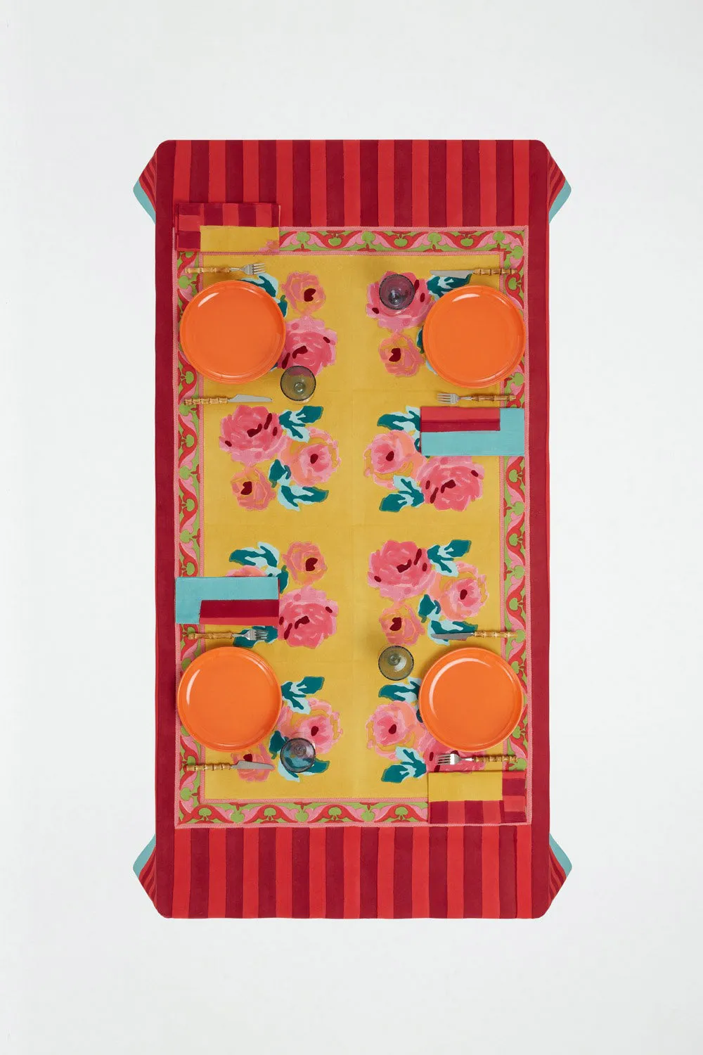 Large Rectangular Tablecloth in Nizam Sulphur