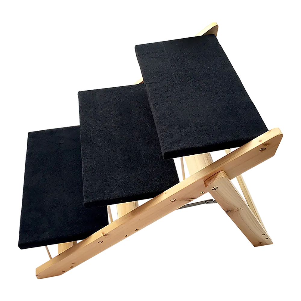 Lightweight 3-Step Plush Pet Stairs, Max 50kg Capacity