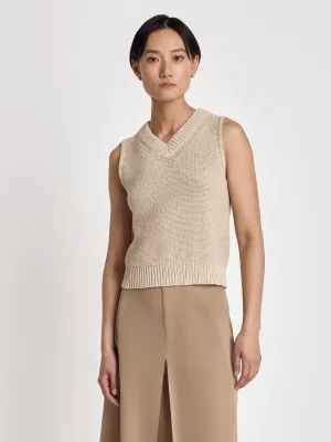Linen cotton vest