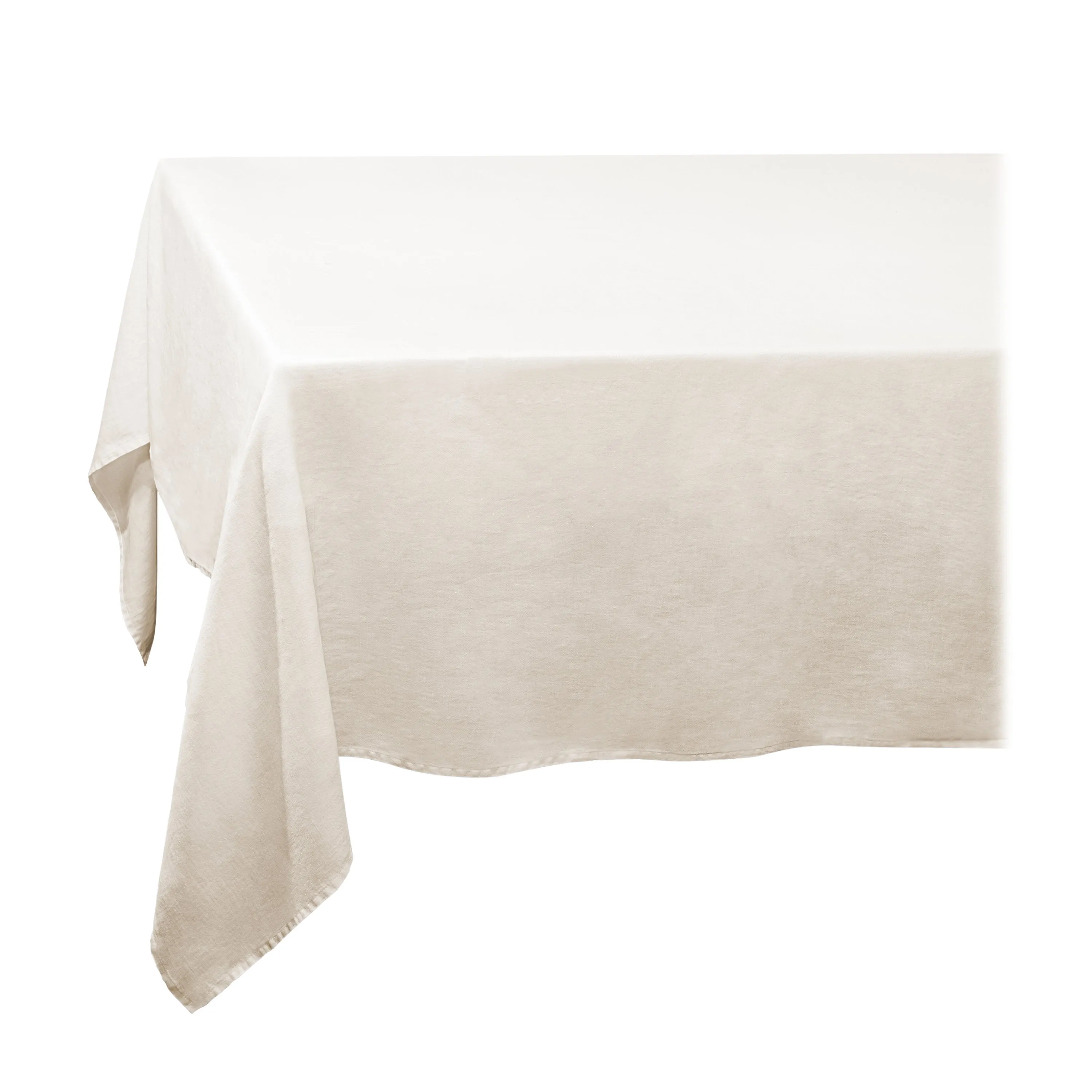 Linen Sateen Tablecloth - Ecru