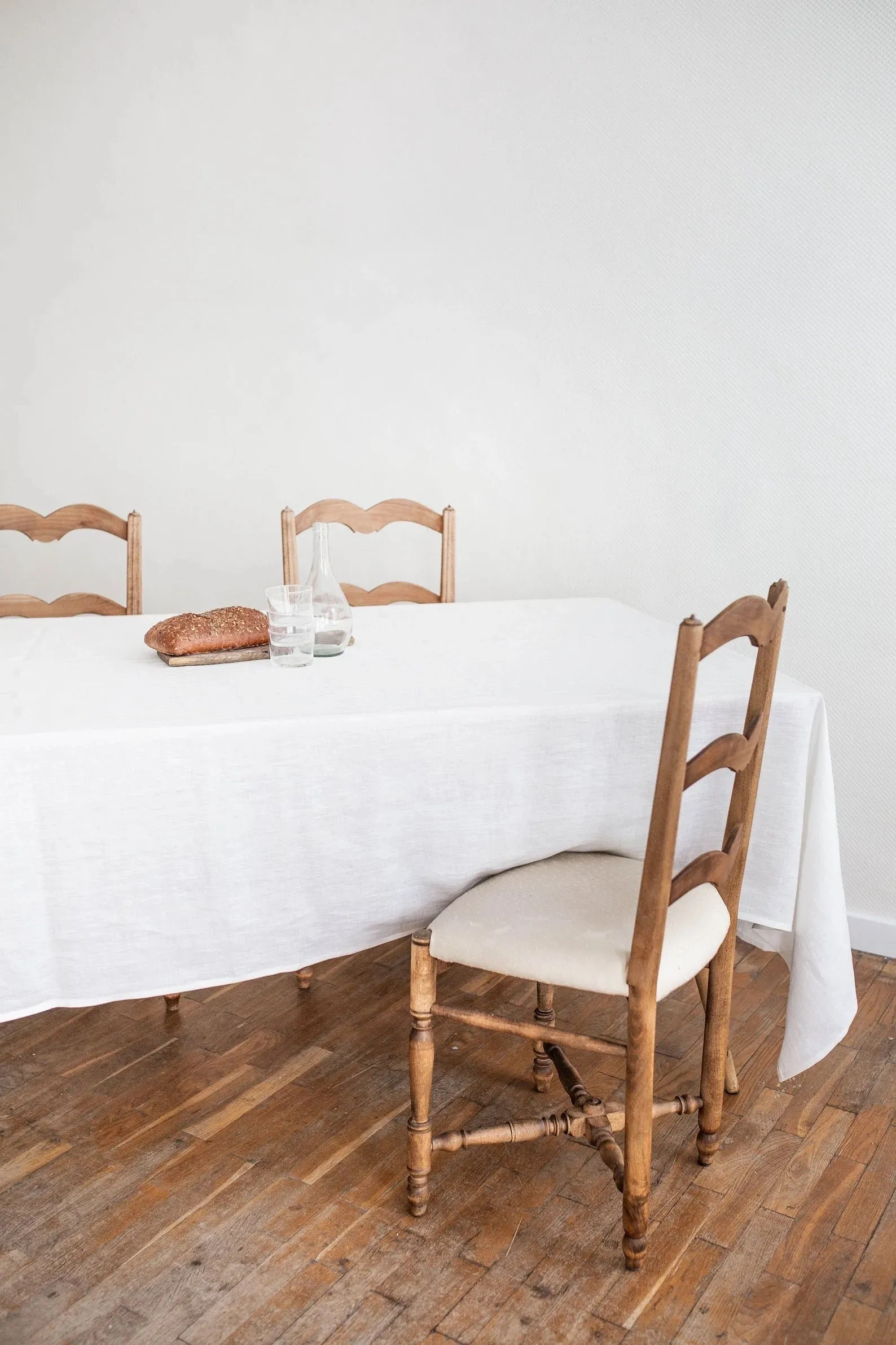 Linen tablecloth in White by AmourLinen