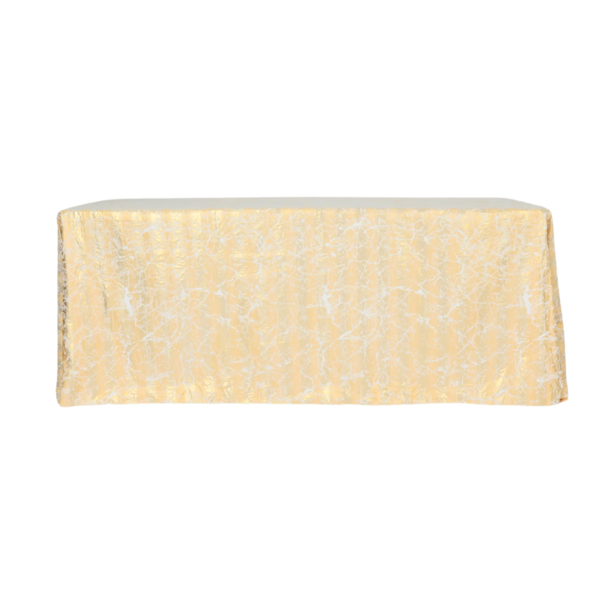 Marble Reversible Jacquard Tablecloth 90"x156" Rectangle  - Gold