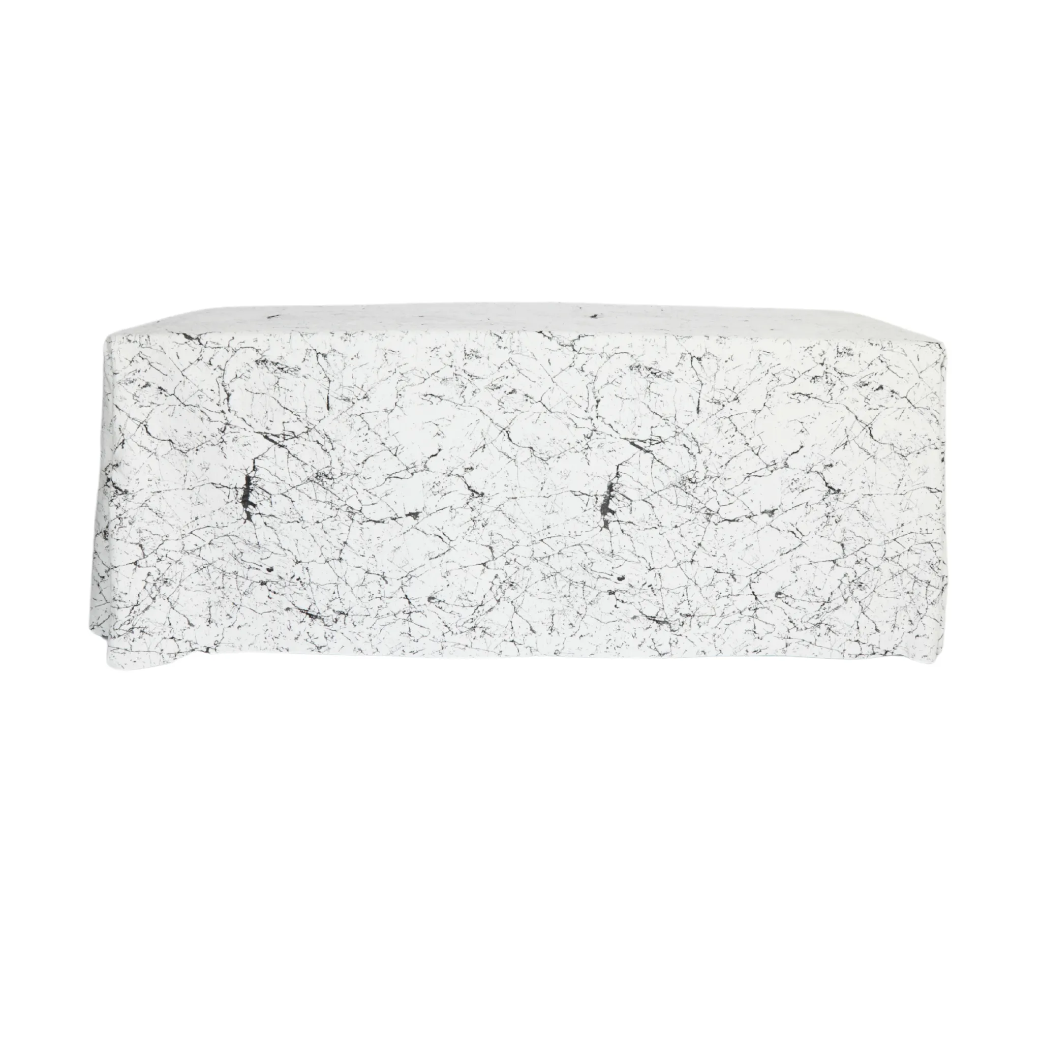 Marble Reversible Jacquard Tablecloth 90"x156" Rectangle  - Shimmer Black