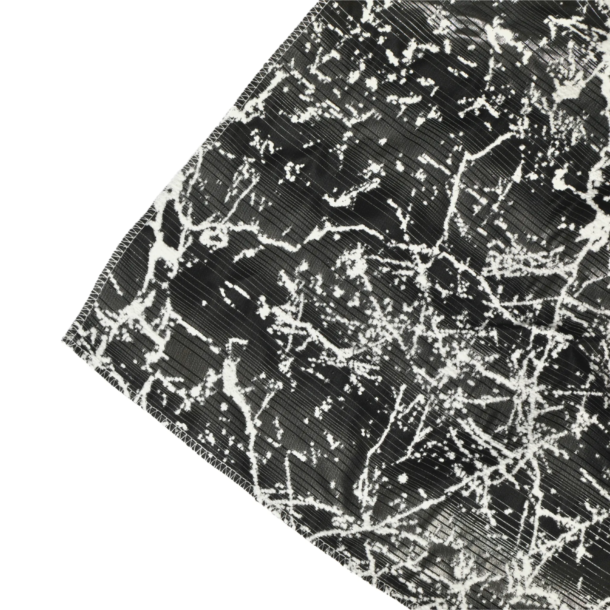 Marble Reversible Jacquard Tablecloth 90"x156" Rectangle  - Shimmer Black